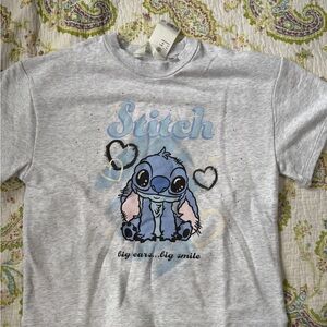 Disney Gray and Blue Stitch Kids T-Shirt